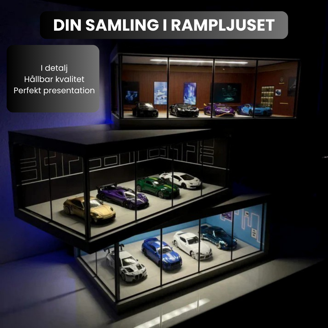 AutoVault™ - Ultimata Displaygaraget För Leksaksbilar och Miniatyrmodeller