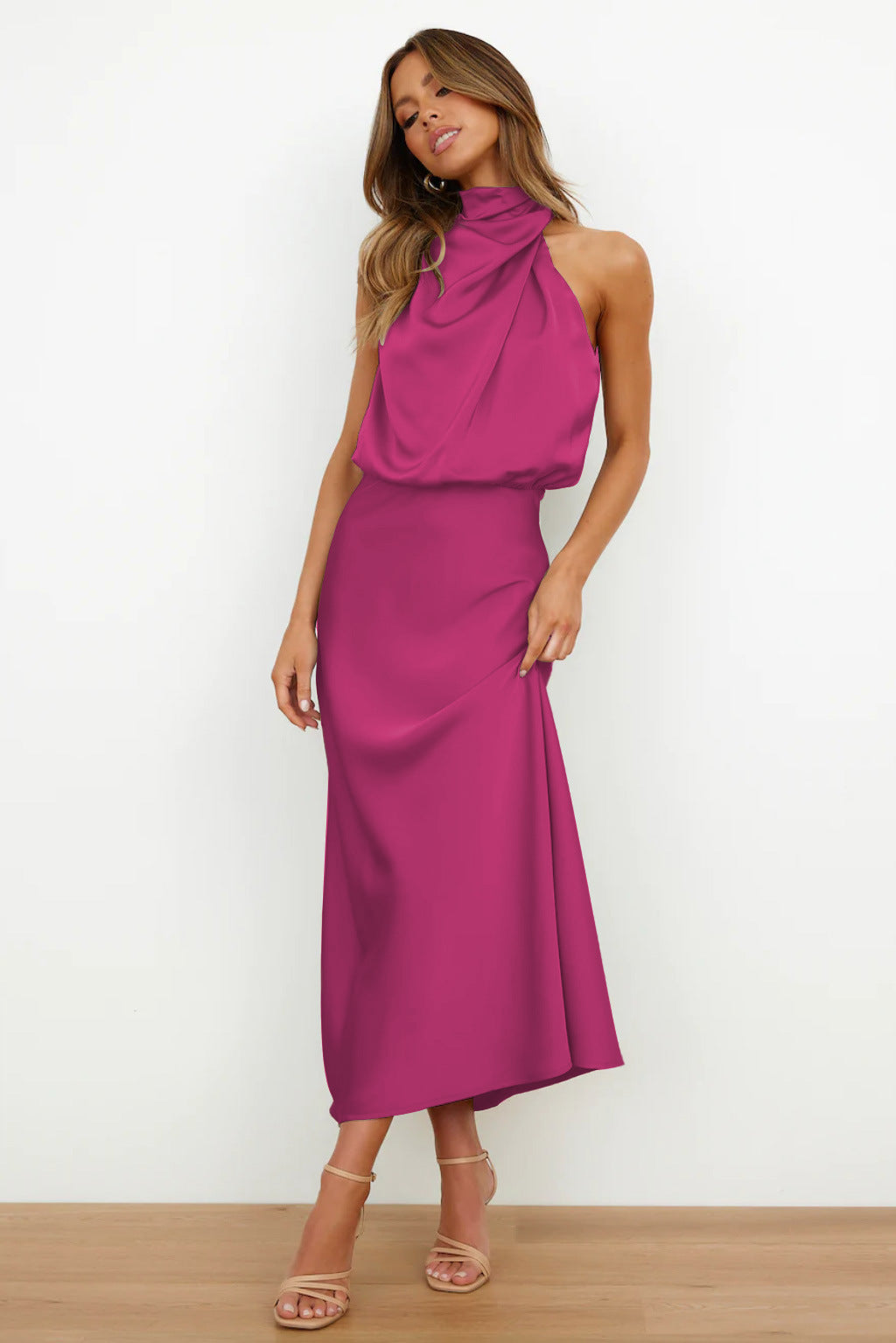 Solveig™ – Elegant Maxiklänning i Sidenlook