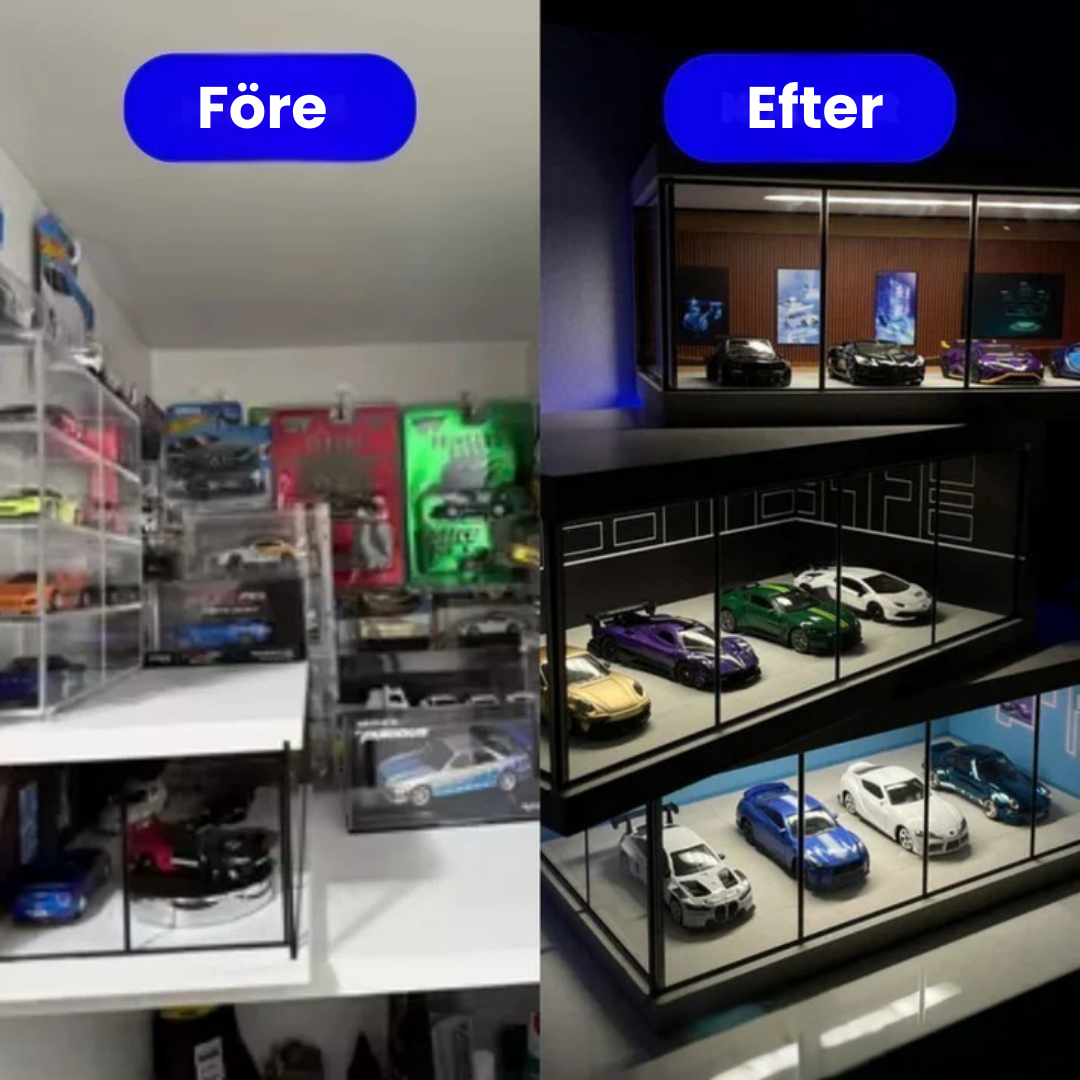 AutoVault™ - Ultimata Displaygaraget För Leksaksbilar och Miniatyrmodeller