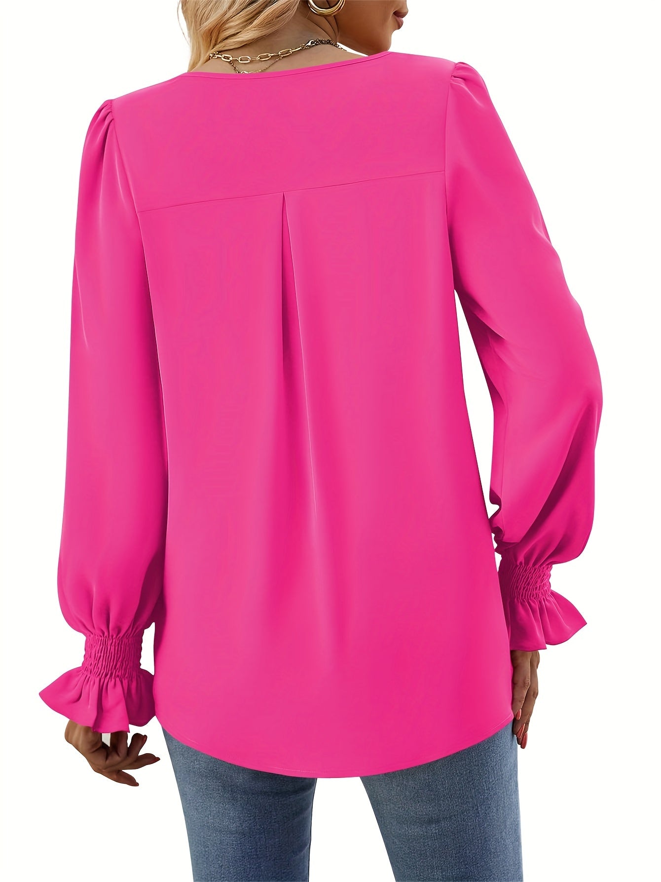 Josefin™ - Premium Enfärgad Höstblus, Elegant & Bekväm