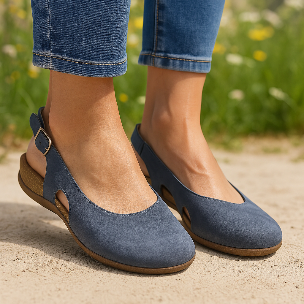 Brigitte™ - Bekväma och Stötdämpande Sandaler med Låg Klack