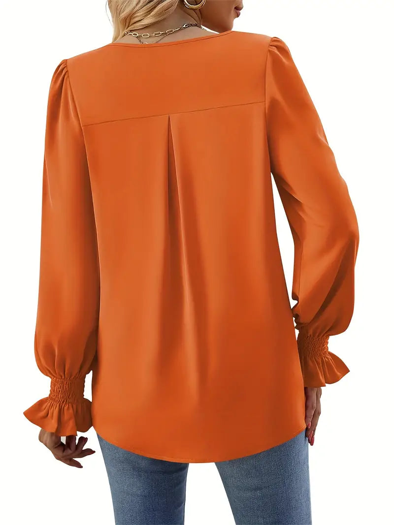 Josefin™ - Premium Enfärgad Höstblus, Elegant & Bekväm