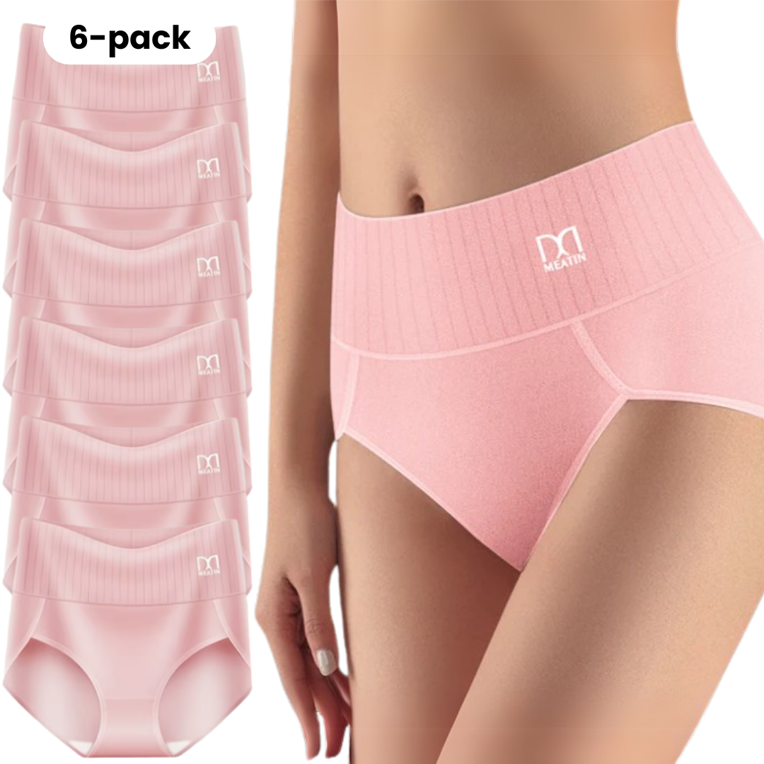 Shaplex™ - 6-pack Andas & Bekväma Höga Midjetrosor med Magstöd
