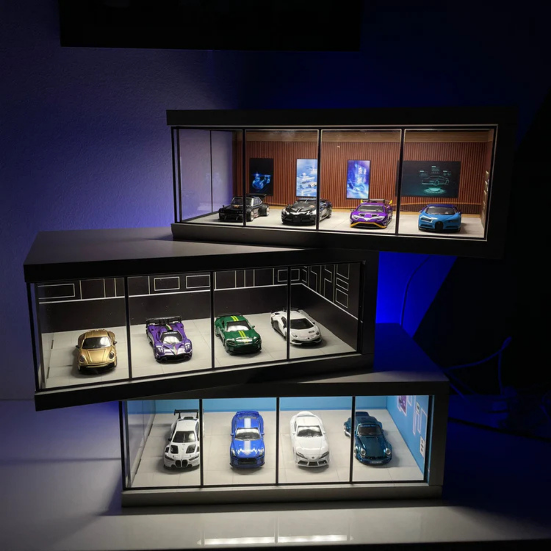 AutoVault™ - Ultimata Displaygaraget För Leksaksbilar och Miniatyrmodeller