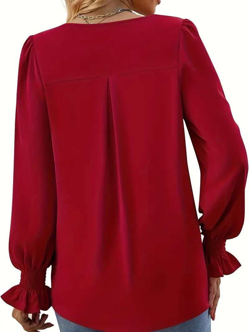 Josefin™ - Premium Enfärgad Höstblus, Elegant & Bekväm