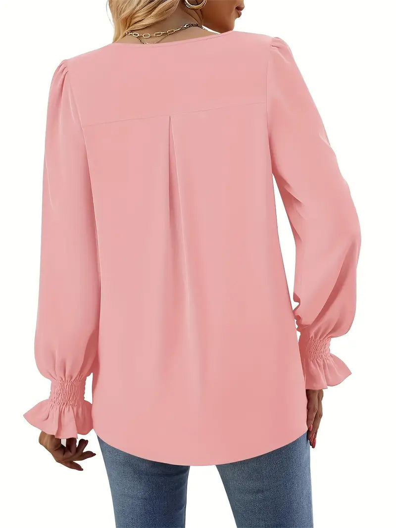 Josefin™ - Premium Enfärgad Höstblus, Elegant & Bekväm
