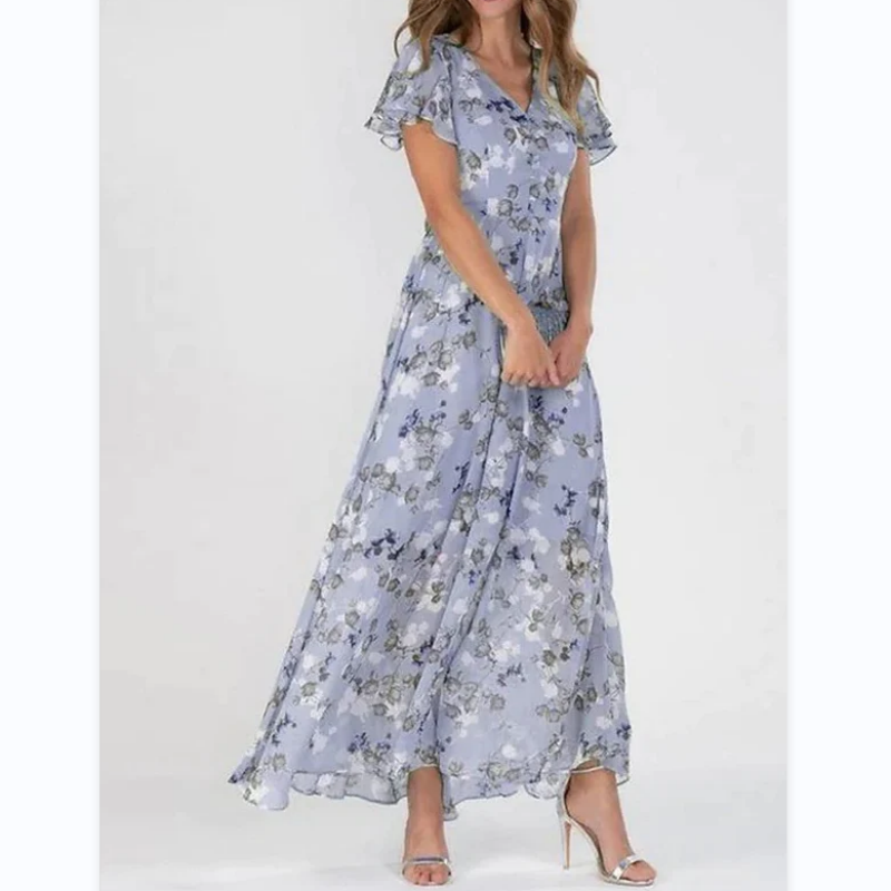 Hailey™ - Kortärmad klänning med blommigt tryck
