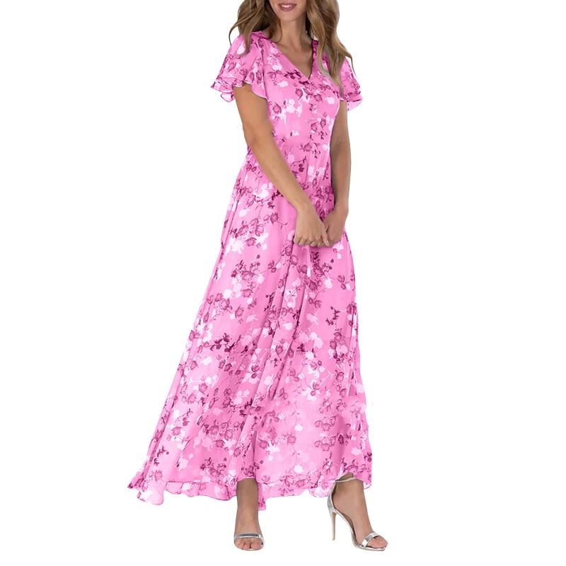Hailey™ - Kortärmad klänning med blommigt tryck