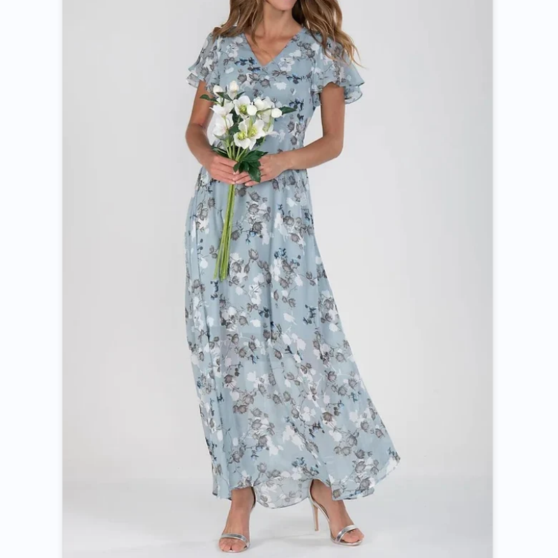 Hailey™ - Kortärmad klänning med blommigt tryck