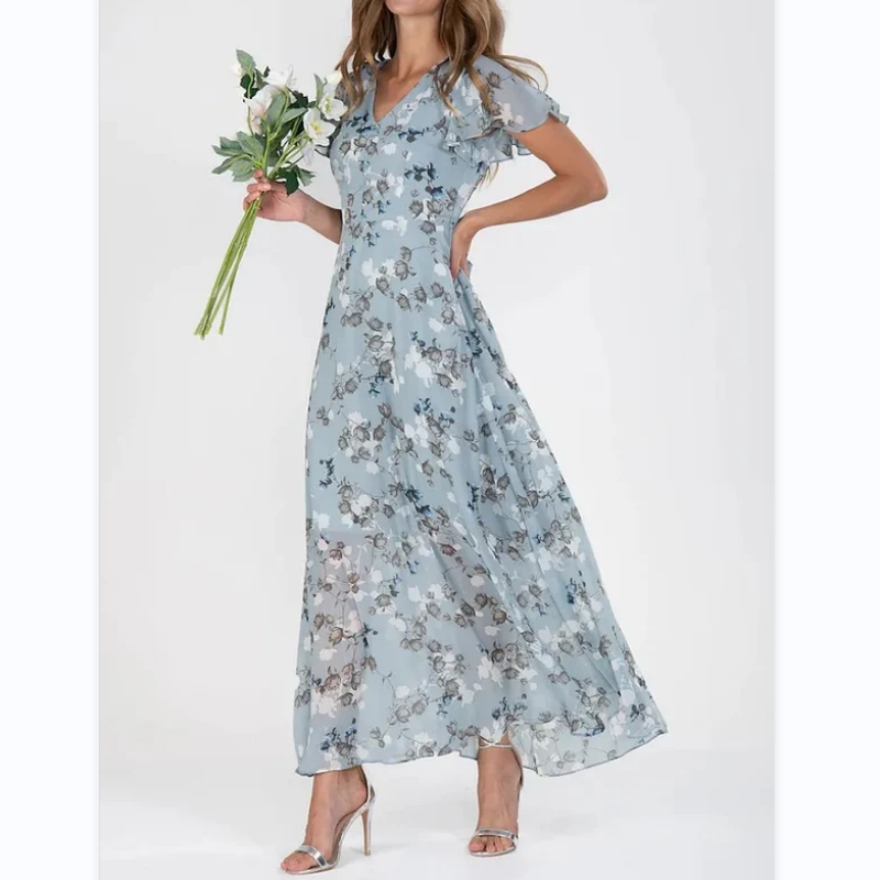 Hailey™ - Kortärmad klänning med blommigt tryck