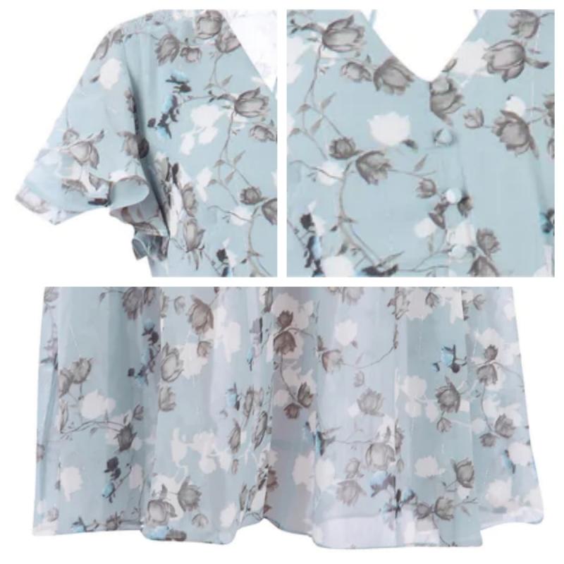 Hailey™ - Kortärmad klänning med blommigt tryck