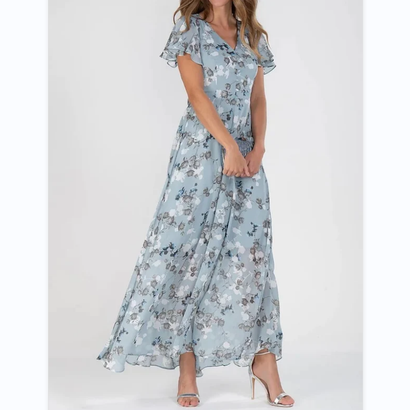 Hailey™ - Kortärmad klänning med blommigt tryck