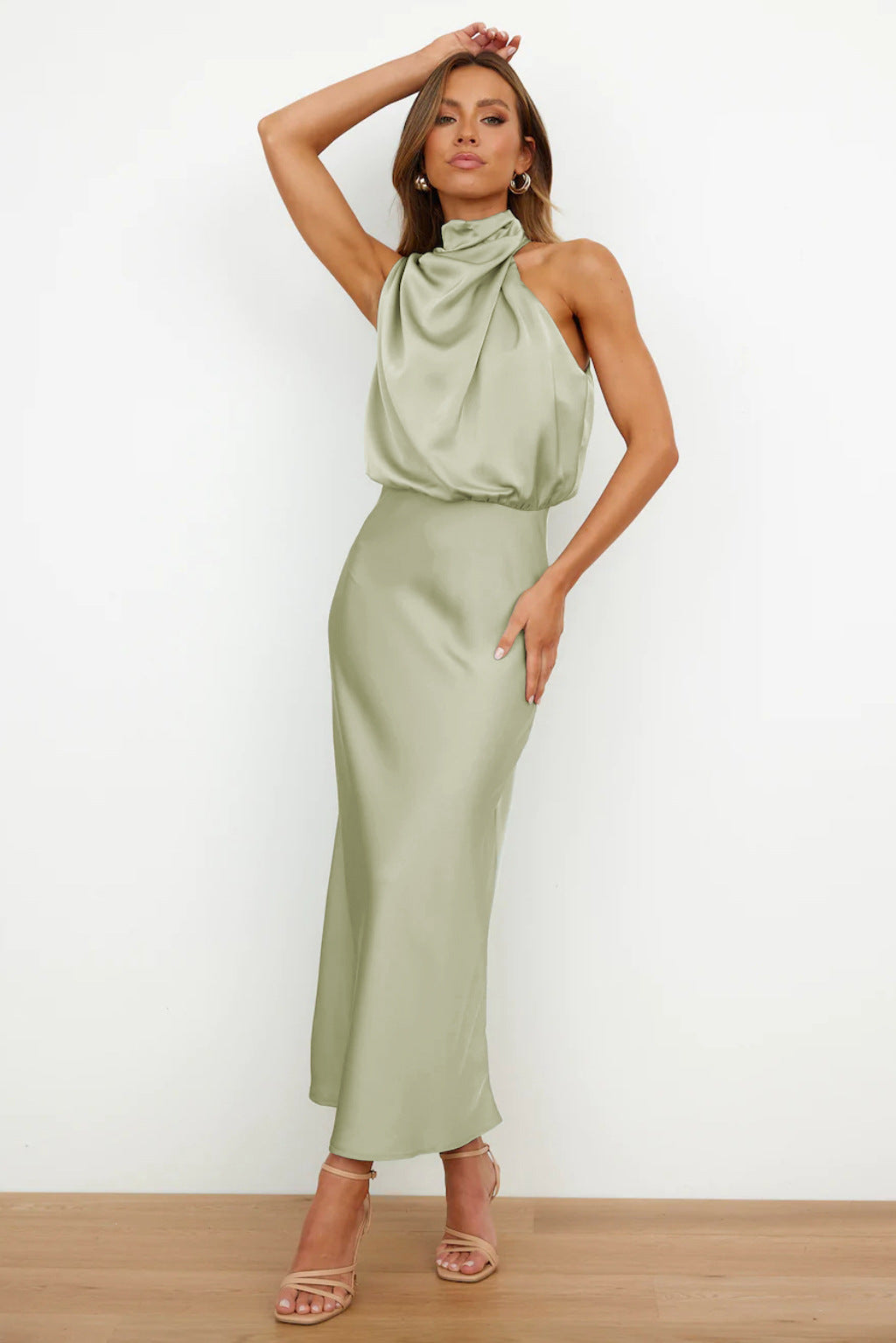 Solveig™ – Elegant Maxiklänning i Sidenlook