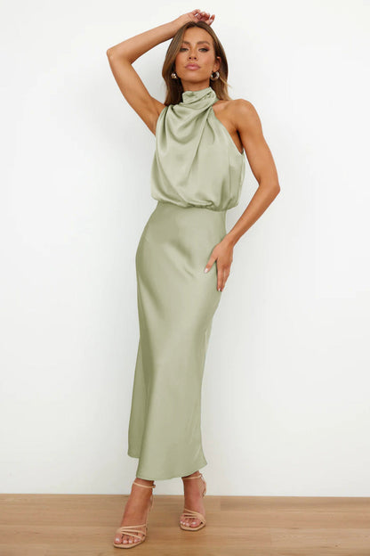 Solveig™ – Elegant Maxiklänning i Sidenlook