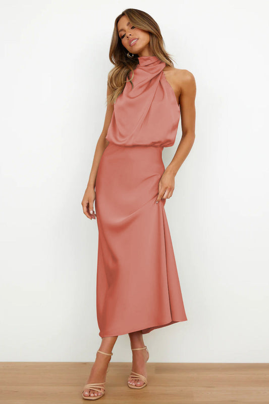 Solveig™ – Elegant Maxiklänning i Sidenlook