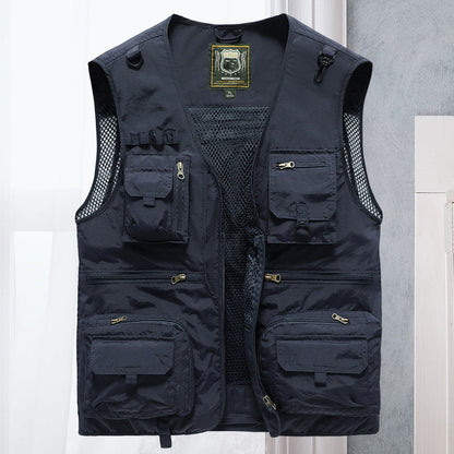 Leif™ - Andningsbar Mesh Cargo-väst Med Många Fickor