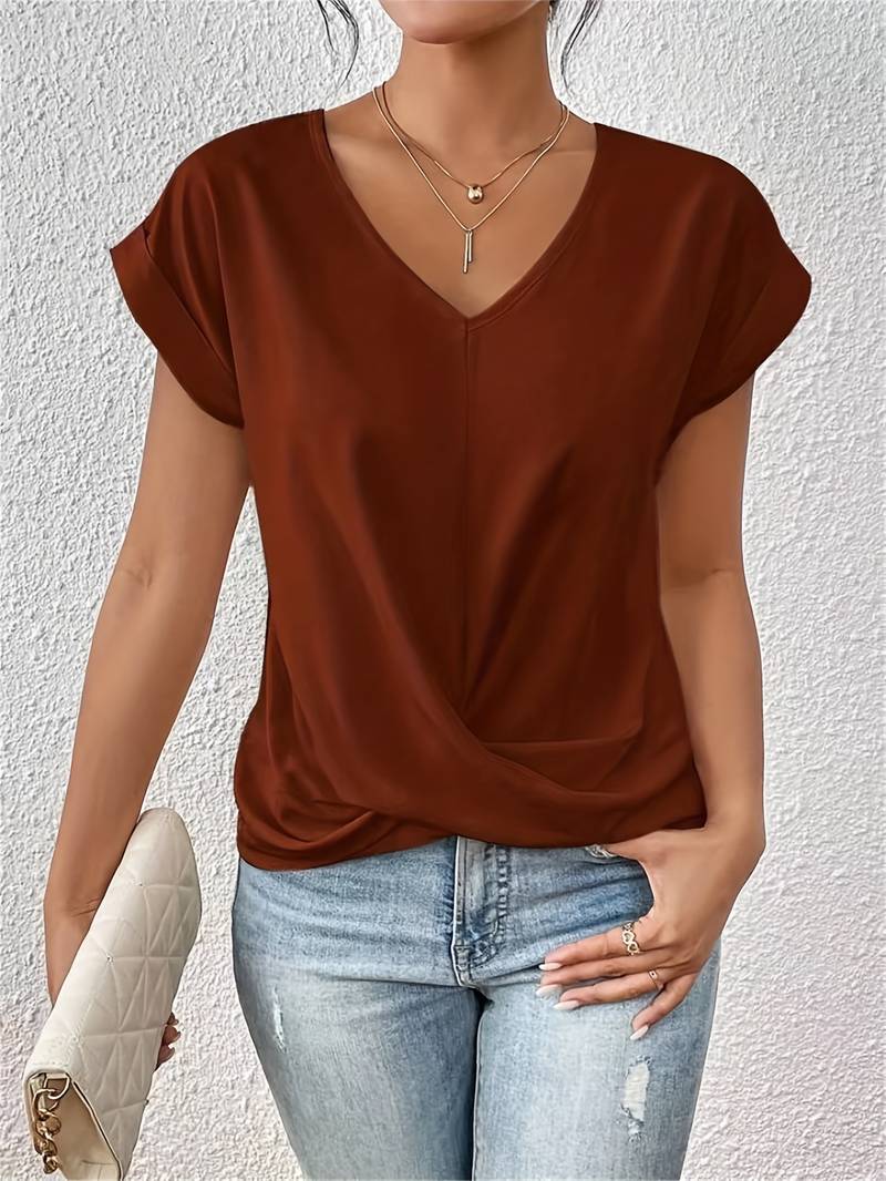 Zinnia™ - Avslappnad Kortärmad T-shirt För Komfort Hela Dagen