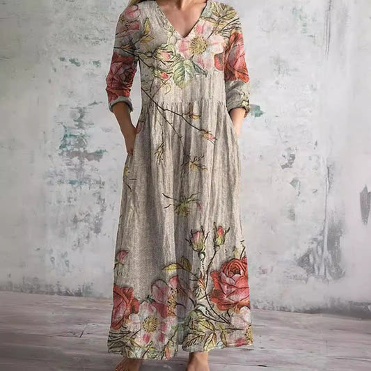 Aisling™ - Elegant Sommarklänning i Hög Kvalitet med Blommigt Mönster
