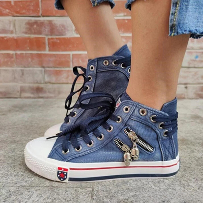 Kelsay™ - Chic och Bekväm Högskuren Denim Canvas Skor