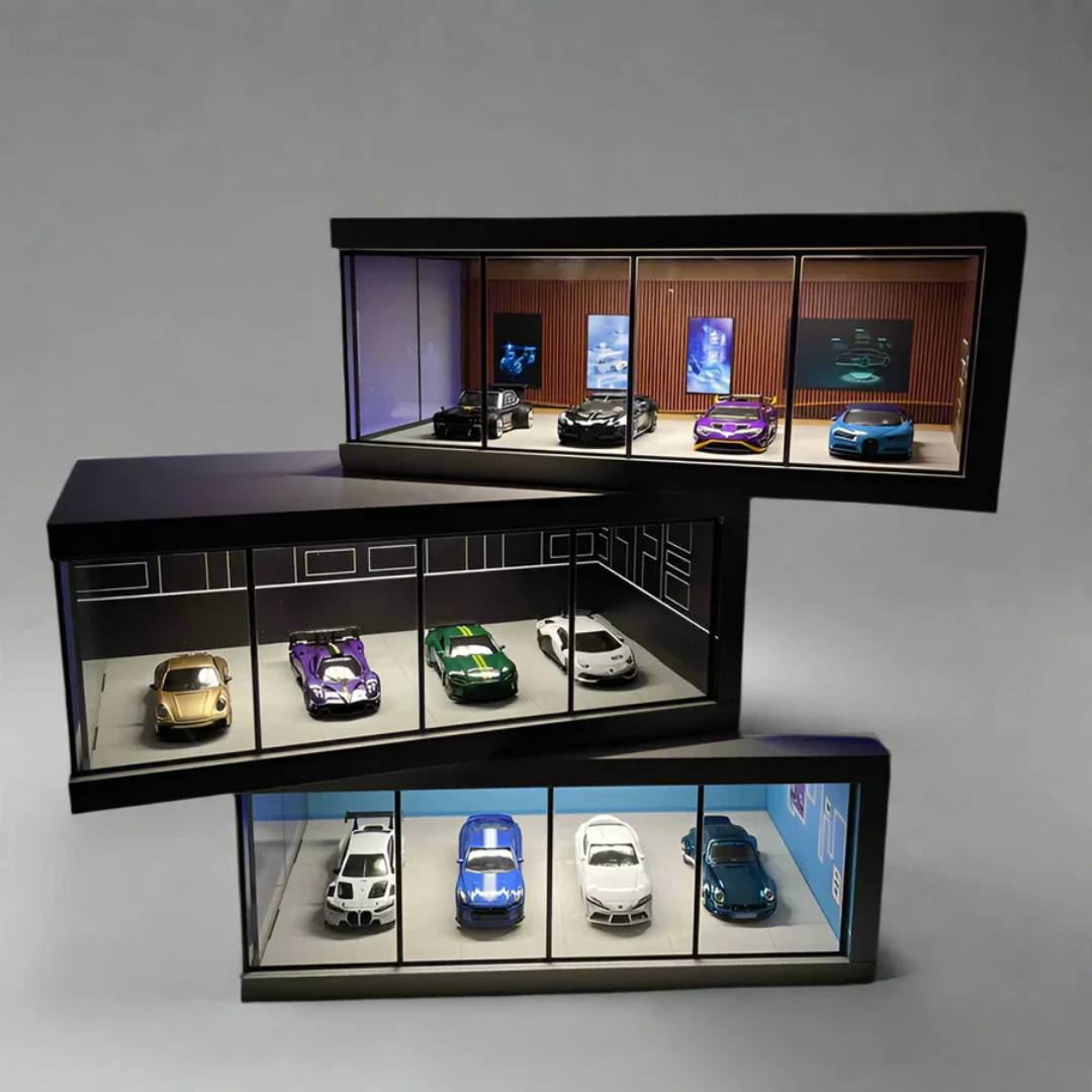 AutoVault™ - Ultimata Displaygaraget För Leksaksbilar och Miniatyrmodeller