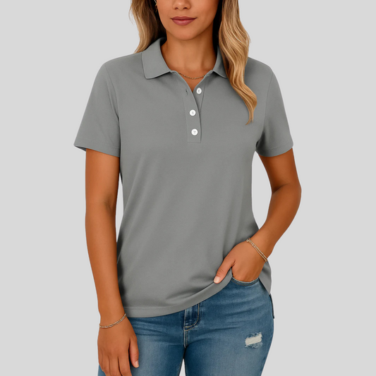 Émilie™ – Andningsbar Pikétröja med Elegant Look | 1 + 1 GRATIS