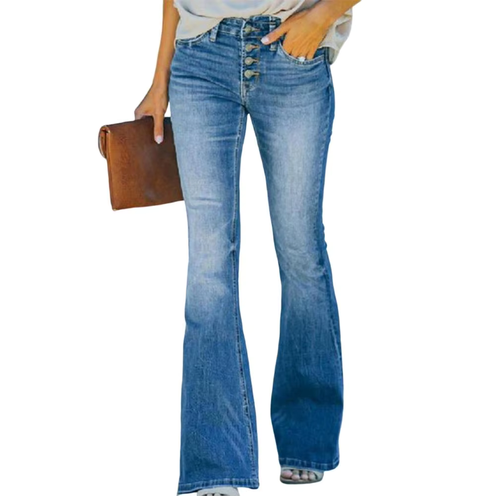Aveline™ - Bekväma Höga Midja Vintage Utsvängda Jeans