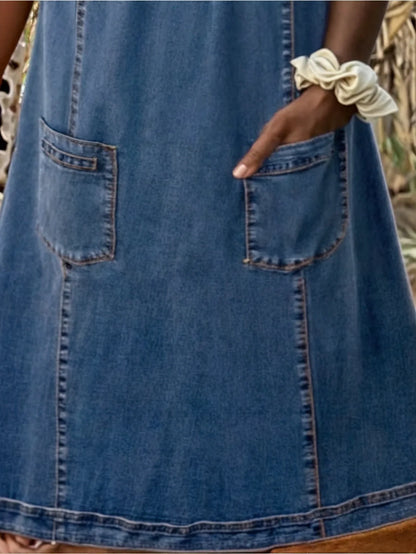 Estelle™ - Mjuk Sommarklänning i Denim