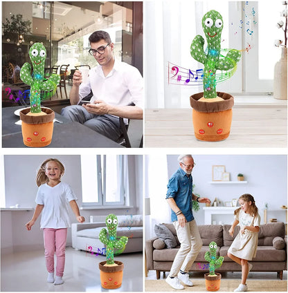 CactiTalk™ - Kaktus Interaktiv Leksak - Upprepar Ord Och Sjunger Med