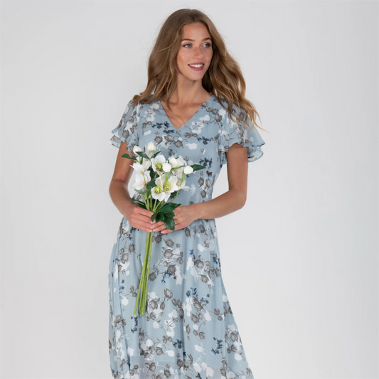 Hailey™ - Kortärmad klänning med blommigt tryck