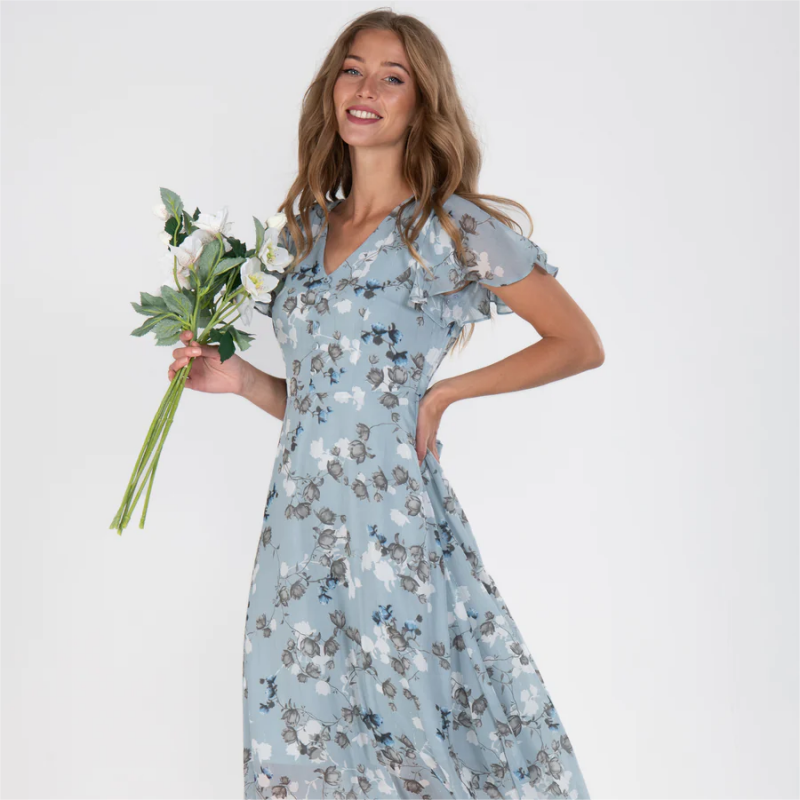 Hailey™ - Kortärmad klänning med blommigt tryck