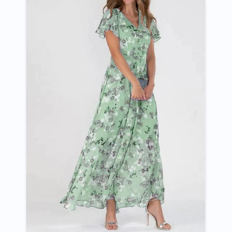 Hailey™ - Kortärmad klänning med blommigt tryck
