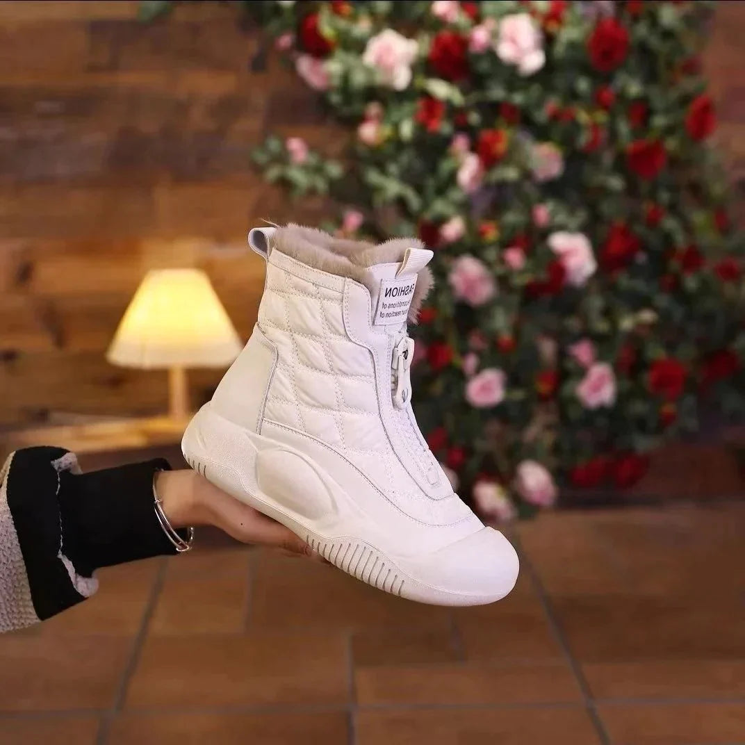 Veronika™ - Varma, Robust och Vattentäta Retro Snökängor med Innerfoder