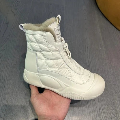 Veronika™ - Varma, Robust och Vattentäta Retro Snökängor med Innerfoder